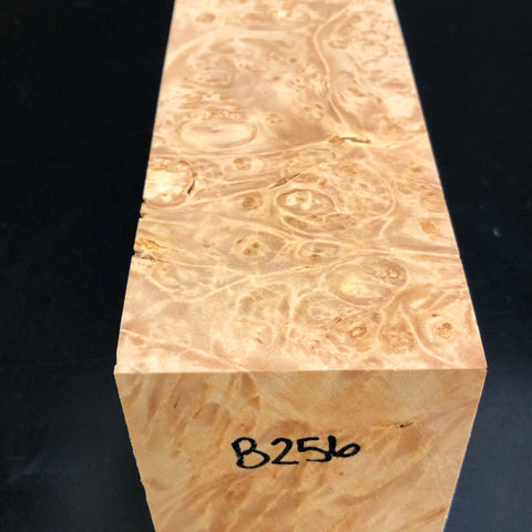 3"x3"x8" KD Maple Burl Wood Spindle Turning Blank (#00256)