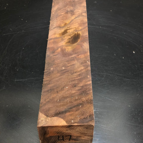 2"x2"x12" KD Figured Walnut Wood Spindle Turning Blank (#0047)