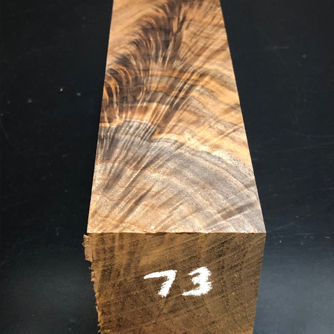 3"x3"x10" KD Figured Walnut Wood Spindle Turning Blank (#0073)