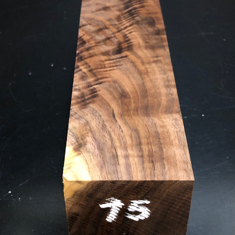 3"x3"x10" KD Figured Walnut Wood Spindle Turning Blank (#0075)
