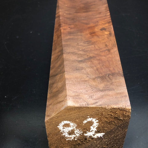 3"x3"x10" KD Figured Walnut Wood Spindle Turning Blank (#0082)