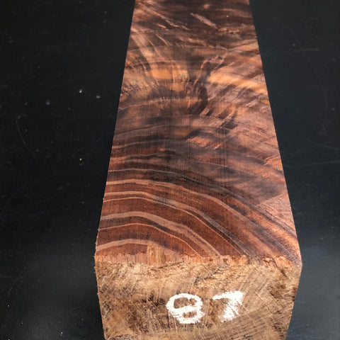 3"x3"x10" KD Figured Walnut Wood Spindle Turning Blank (#0087)