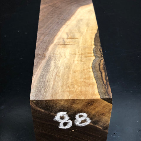 3"x3"x10" KD Figured Walnut Wood Spindle Turning Blank (#0088)