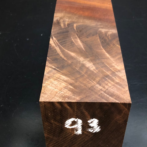 3"x3"x10" KD Figured Walnut Wood Spindle Turning Blank (#0093)