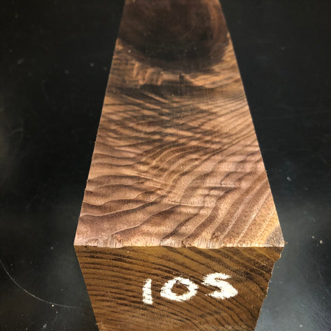 3"x3"x10" KD Figured Walnut Wood Spindle Turning Blank (#00105)
