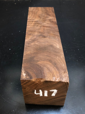 3"x3"x10" KD Figured Walnut Wood Spindle Turning Blank (#00417)