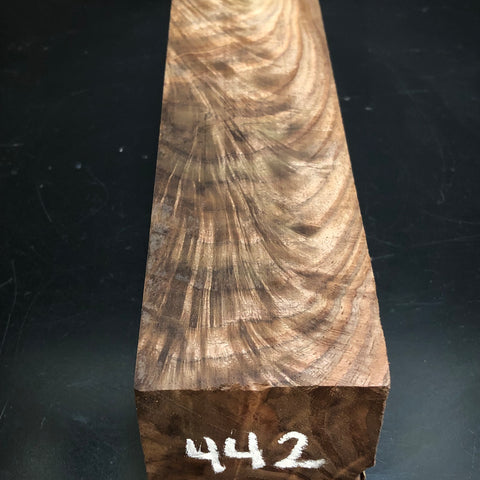 3"x3"x12" KD Figured Walnut Wood Spindle Turning Blank (#00442)