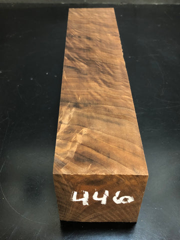 3"x3"x12" KD Figured Walnut Wood Spindle Turning Blank (#00446)