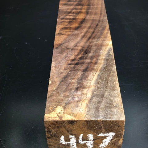 3"x3"x12" KD Figured Walnut Wood Spindle Turning Blank (#00447)