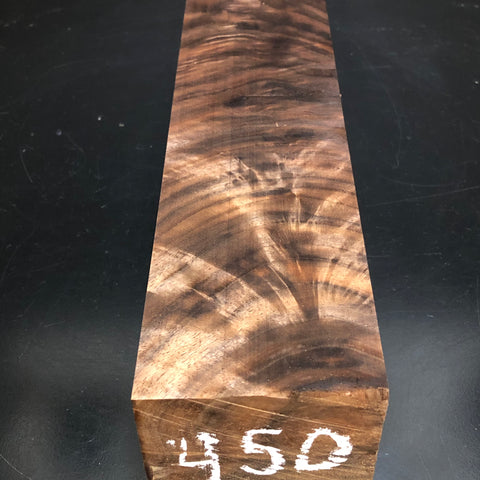 3"x3"x12" KD Figured Walnut Wood Spindle Turning Blank (#00450)