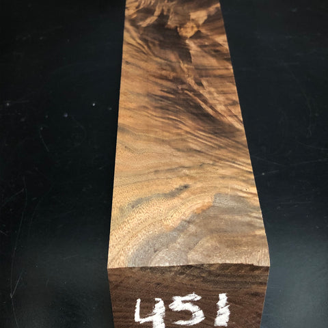 3"x3"x12" KD Figured Walnut Wood Spindle Turning Blank (#00451)