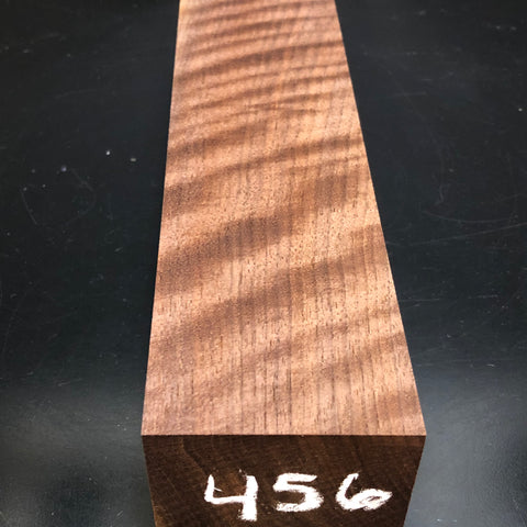 3"x3"x12" KD Figured Walnut Wood Spindle Turning Blank (#00456)