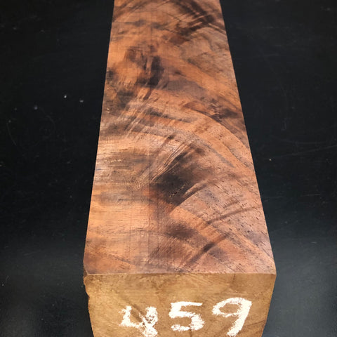3"x3"x12" KD Figured Walnut Wood Spindle Turning Blank (#00459)