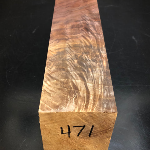 3"x3"x12" KD Figured Walnut Wood Spindle Turning Blank (#00471)