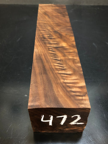 3"x3"x12" KD Figured Walnut Wood Spindle Turning Blank (#00472)
