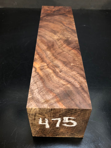 3"x3"x12" KD Figured Walnut Wood Spindle Turning Blank (#00475)