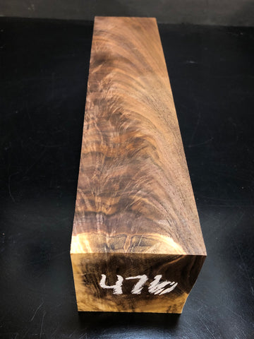3"x3"x12" KD Figured Walnut Wood Spindle Turning Blank (#00476)