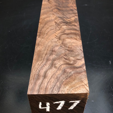 3"x3"x12" KD Figured Walnut Wood Spindle Turning Blank (#00477)