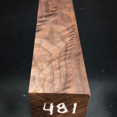 3"x3"x12" KD Figured Walnut Wood Spindle Turning Blank (#00481)
