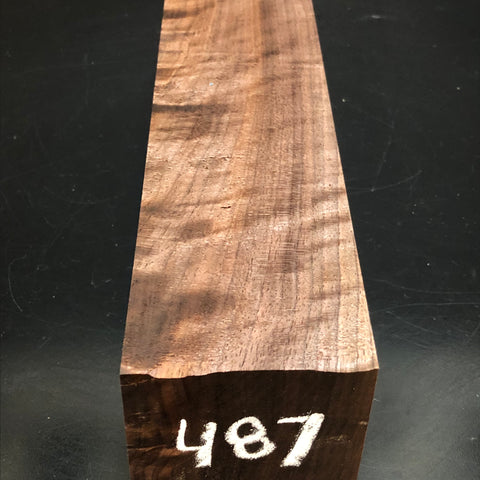 3"x3"x12" KD Figured Walnut Wood Spindle Turning Blank (#00487)