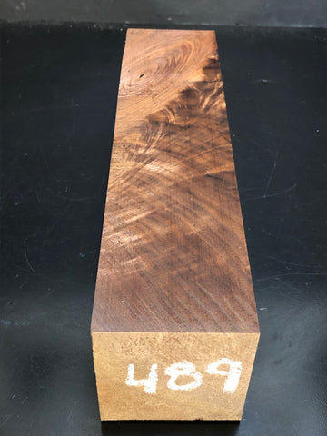 3"x3"x12" KD Figured Walnut Wood Spindle Turning Blank (#00489)