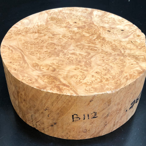 8"x3" KD Maple Burl Wood Bowl Turning Blank (#00112)
