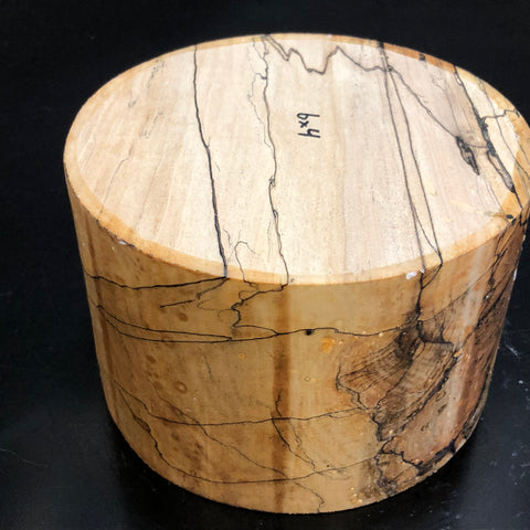 6"x4" KD Spalted Hard Maple Wood Bowl Turning Blank (#00102)