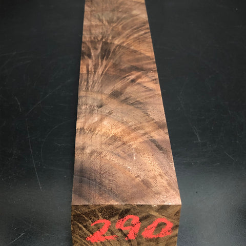 2"x2"x12" KD Figured Walnut Wood Spindle Turning Blank (#00290)