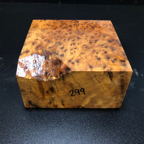 6"x6"x3 Thuya Burl Wood Turning Blank (#00299)