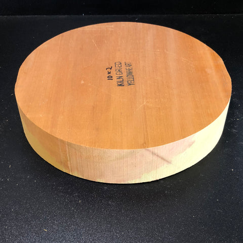 10"x2" KD Exhibition Grade Yellowheart Wood Bowl Turning Blank (#00806)