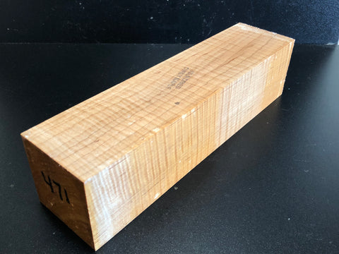 3"x3"x12" KD Exhibition Grade Curly Soft Maple Wood Spindle Turning Blank (#00471)