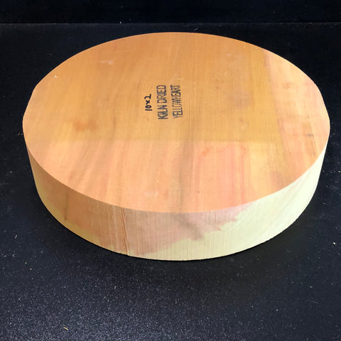 10"x2" Exhibition Grade KD Yellowheart Wood Bowl Turning Blank (#00807)
