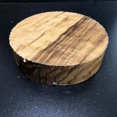 7"x2" KD Figured Black Limba Wood Bowl Turning Blank (#00884)
