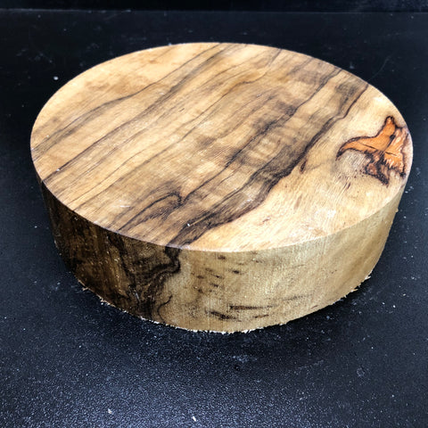 7"x2" KD Figured Black Limba Wood Bowl Turning Blank (#00887)