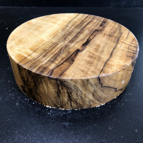 7"x2" KD Figured Black Limba Wood Bowl Turning Blank (#00888)