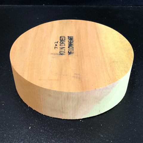 7"x2" KD Exhibition Grade Yellowheart Wood Bowl Turning Blank (#00809)
