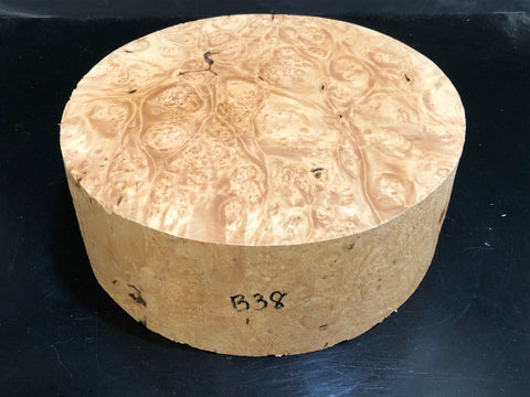 9"x3" KD Maple Burl Wood Bowl Turning Blank (#0038)