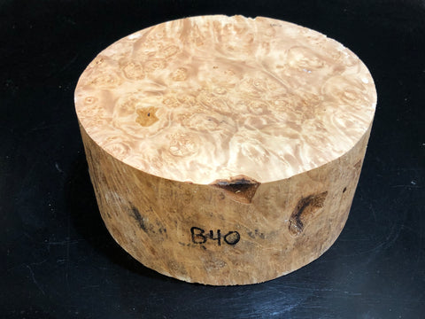 7"x3" KD Maple Burl Wood Bowl Turning Blank (#0040)