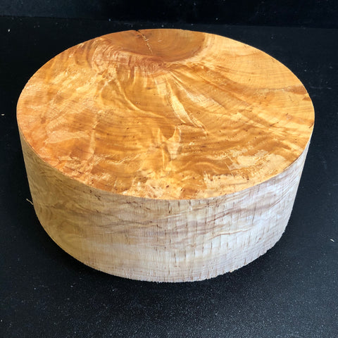 8"x3" KD Figured Maple Wood Bowl Turning Blank (#00593)