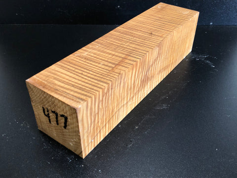3"x3"x12" KD Exhibition Grade Curly Soft Maple Wood Spindle Turning Blank (#00477)