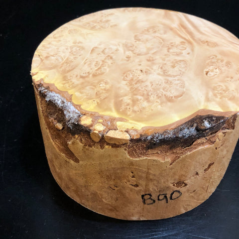 6"x3" KD Maple Burl Wood Bowl Turning Blank (#0090)