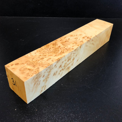 1.75x1.75x10 KD Yellow Cedar Burl Wood Spindle Turning Blank (#0031)