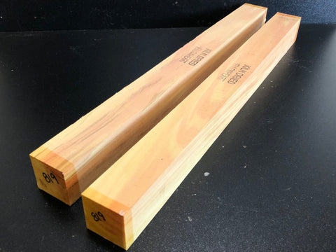 1.5"x1.5"x18" KD Exhibition Yellowheart (2 pcs) Wood Spindle Turning Blank (#00819)