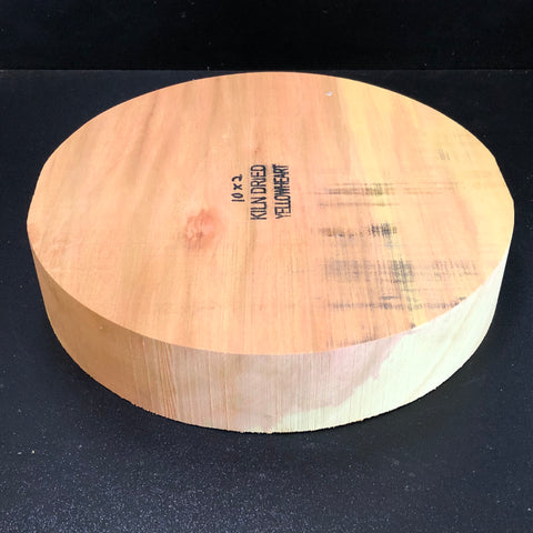 10"x2" KD Exhibition Grade Yellowheart Wood Bowl Turning Blank (#00802)