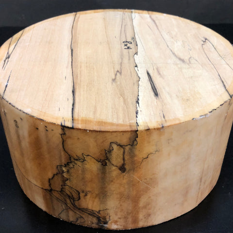 8"x4" KD Spalted Hard Maple Wood Bowl Turning Blank (#00119)