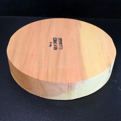 10"x2" KD Exhibition Grade Yellowheart Wood Bowl Turning Blank (#00803)