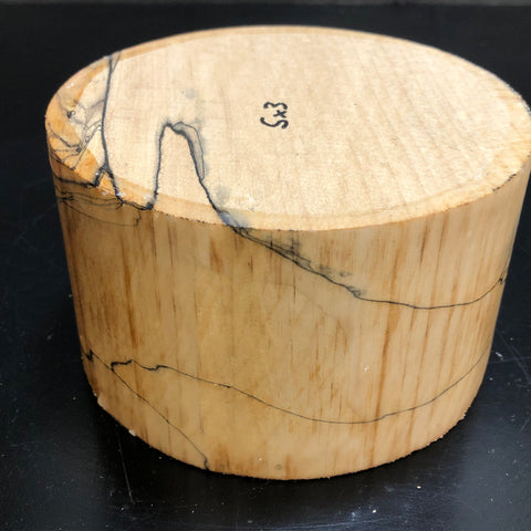 5"x3" KD Spalted Hard Maple Wood Bowl Turning Blank (#0013)