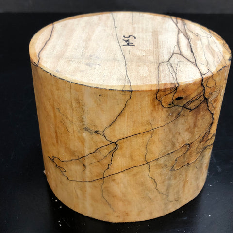 5"x4" KD Spalted Hard Maple Wood Bowl Turning Blank (#0014)