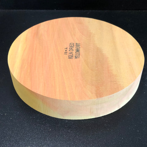 10"x2" KD Exhibtion Grade Yellowheart Wood Bowl Turning Blank (#00804)
