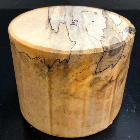 5"x4" KD Spalted Hard Maple Wood Bowl Turning Blank (#0015)